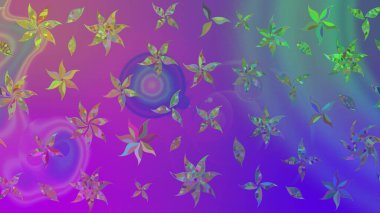 Küçük çiçekte güzel bir desen. Motley illüstrasyonu. Küçük renkli çiçekler. Robot resim. Çiçekli bahar çiçekleri. Moda baskıları için zarif bir şablon.