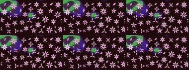 Moda baskısı. Raster illüstrasyonu. Çiçeğin suluboya çizimlerinin mükemmel deseni. Suluboya çizim kalıbı. Dekorasyon ve tasarım için güzel bir desen. Eski.