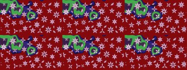 Tomurcukları papatya çiçekleri olan sevimli bir çiçek deseni. Eskiz geçmişi. Miles Fleur, süslü püslü bir süs. Eski usul. Kumaş, tekstil, duvar kağıdı baskısı için. Raster illüstrasyonu.