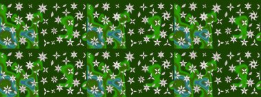 Üst manzara, yumuşak yeşil renk tarzı. Manzaralı çiçek deseni. Çiçek kompozisyonu, el boyası, hassas şablon. Sevgililer günü ve tebrik kartı konsepti için şık bir davet.