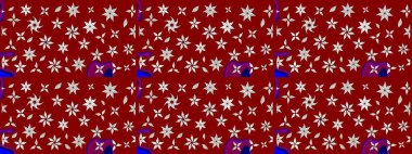 Kırmızı renkte çiçekler. Güzel çiçek deseni. Düz Çiçek Elementleri Tasarımı. Renkli Bahar Teması çizim şablonu.