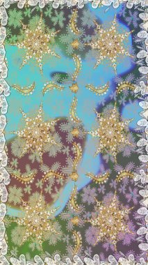 Kış kar dokusu duvar kağıdı. Gri renkli altın kar taneleri. Noel altın kar tanesi kusursuz desen. Sembol tatili, yeni yıl kutlaması, altın desenler..