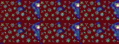 Raster deseni. Çiçek arkaplan. - Kırmızı çiçekler. Doğa. Çiçek kompozisyonu. Çiçek kolajı. Küçük çiçekte güzel desen var..