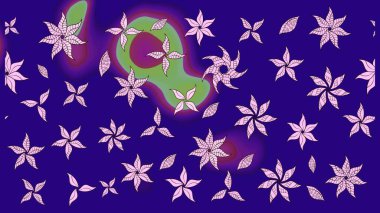 Gömlek, arka plan modelini çiz. Mavi renkli çiçekler. Tropik çiçekler.