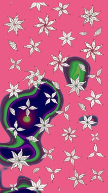 Çizim çiçek deseni duvar kağıdı, web sitesi arka planı, ambalaj kağıdı, davetiye, broşür, afiş veya web sitesi için kullanılabilir. El çizimi Raster çizimi. Karalama elementleri.