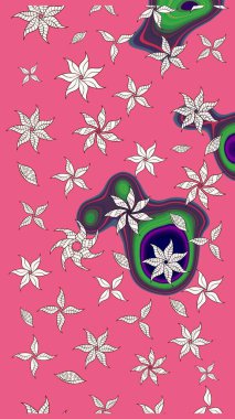 Taslak dekoratif arka plan, çiçek mandala. Çiçek. Raster illüstrasyonu. Pembe renklerde.