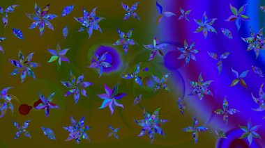 Ultraviyole kumaş deseni. Raster illüstrasyonu. Çizim kalıbı. Organik motif arkaplanı.