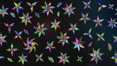 Çiçekli çizim şekli. Düz Çiçek Elementleri Tasarımı. Renkli Bahar Teması eskiz kalıbı. Gri renkli çiçekler.