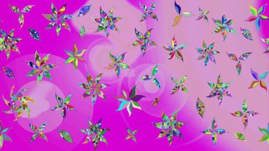 Tarafsız renklerde çiçekler. Sevimli çiçek raster deseni. Renkli Bahar Teması eskiz kalıbı. Düz Çiçek Elementleri Tasarımı.