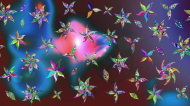 Çiçekli el çizimi çizimi deseni. Modern gösterişli mavi raster arka plan duvar kağıdı çizimi klasik çizgili iz sürme desenli çiçekler, çiçekli süsler.