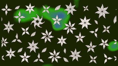 Çiçek deseni. Gri renkli çiçek çizimi. Şatafatlı bahar bahçesi dokusu. Raster illüstrasyonu. Gri renkli çiçekler.