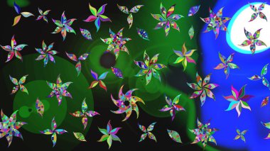 Kumaş desenli papatya çiçeği detayı. Gri renkli çiçekler.