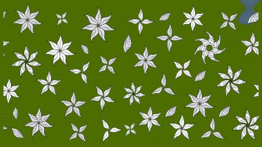 Raster illüstrasyonundaki çiçek desenli çizim. Güzel kumaş deseni. Renkli Bahar Teması eskiz kalıbı. Düz Çiçek Elementleri Tasarımı.