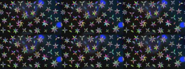 Küçük çiçekte güzel bir desen. Moda baskıları için zarif bir şablon. Motley illüstrasyonu. Küçük renkli çiçekler. Robot resim. Çiçekli yaz çiçekleri.