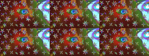 Çiçekli karalama şeklinde Raster çiçek deseni. Nazikçe, güzel çiçek arkaplanı. Kahverengi renkte çiçekler.