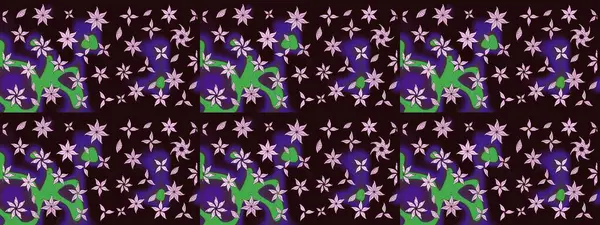 Çiçek deseni duvar kağıdı, desen dolguları ve web sayfası arka planı için kullanılabilir. Şekil verilmiş çiçeklerle eskiz deseni. Süslü zentangle çizim dokusu, soyut çiçeklerle süslenmiş..