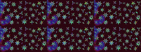 Hediye ambalaj kağıdı, tebrik kartları, posterler ve pankart tasarımı. Raster düz çiçek çizim deseni. Kahverengi renkte çiçekler.