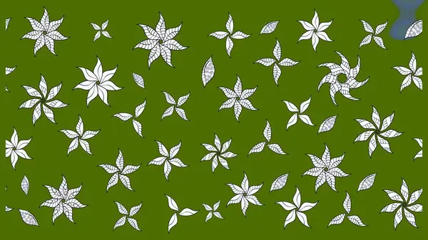 Raster illüstrasyonundaki çiçek desenli çizim. Güzel kumaş deseni. Renkli Bahar Teması eskiz kalıbı. Düz Çiçek Elementleri Tasarımı.