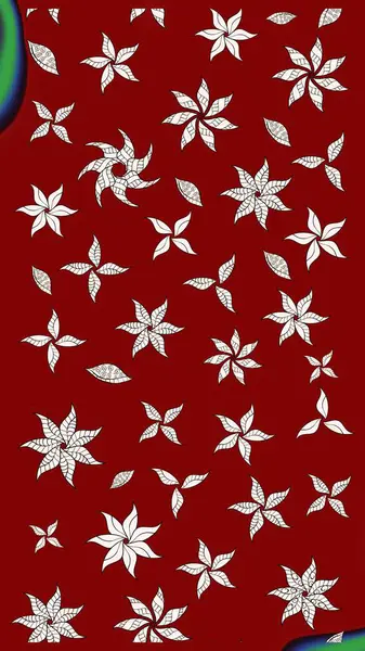 Kırmızı renkte çiçekler. Çiçekli karalama şeklinde Raster çiçek deseni. Yumuşak, bahar çiçekli arka plan.