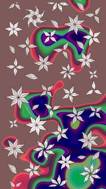 Raster deseni. Çiçek kompozisyonu. Küçük çiçekte güzel bir desen var. - Kahverengi çiçekler. Doğa. Çiçek arkaplan. Çiçek kolajı.