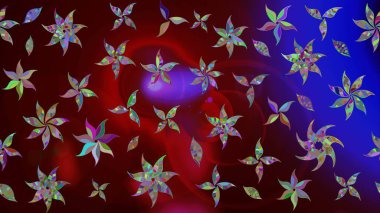 Raster Moda kumaş deseni. Şirin çiçekler. Çizgi çizimi deseni.