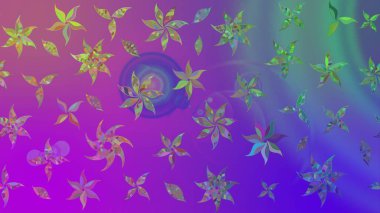 Çiçek deseni. Chichi 'nin kumaş kalıbını çiz. Raster illüstrasyonu. Düz Çiçek Elementleri Tasarımı. Renkli Bahar Teması çizim şablonu.