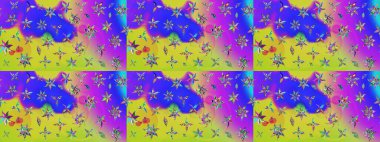 Tomurcukları çiçek olan sevimli bir çiçek deseni. Eskiz geçmişi. Raster illüstrasyonu. Kumaş, tekstil, duvar kağıdı baskısı için. Eski usul. Raster..