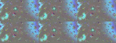 Yapraklı çizim şekli. Tekstil için figür. Şirin, zarif çiçekler Raster illüstrasyonu. Poster ya da kapak için arka plan. Davetiye ve kartpostal tasarımı için dekoratif çiçek unsurları.