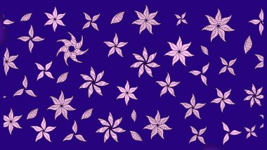 Renkli Bahar Teması eskiz kalıbı. Düz Çiçek Elementleri Tasarımı. Raster illüstrasyonundaki çiçek desenli çizim. Mavi renkte çiçekler.