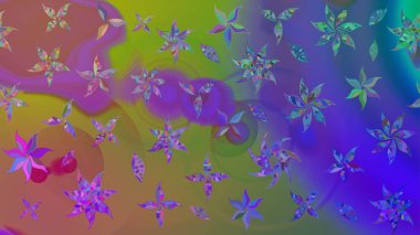 Raster. Güzel suluboya çiçekler, parlak resim ilham verici çiçek desenli eskiz arka plan.