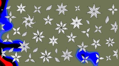 Anti-stres için soyut örnek sayfası. Raster illüstrasyonu. Yeşil renklerde.