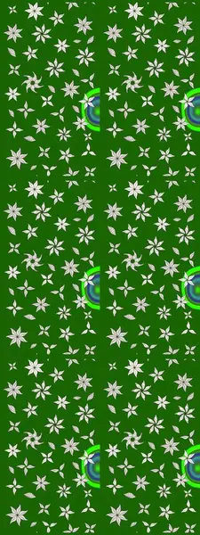 Motley illüstrasyonu. Yeşil çiçekli bahar çiçekleri. Küçük çiçekte güzel bir desen. Küçük renkli çiçekler. Moda baskıları için zarif bir şablon.