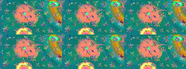 Raster deseni. Süslü kumaş deseni. Çiçekli çiçek deseni, suluboya..