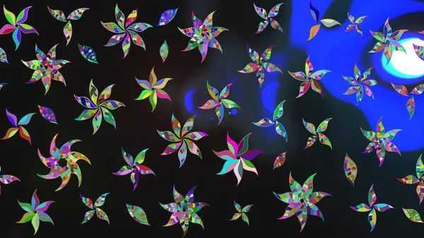 Raster illüstrasyonu. Güzel kumaş deseni. Gri renklerde. Raster illüstrasyonunda çiçek deseni çizimi.