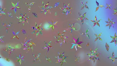 Nazik, sevimli çiçek arkaplanı. Gri renkli çiçekler. Raster çiçek desenli ve çiçekli..