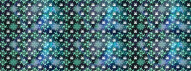 Soyut mandala veya kaprisli kar tanesi içini kaplamak sanat çizmek. Renkli arka plan üzerinde izole sevimli kar taneleri. Raster illüstrasyon.