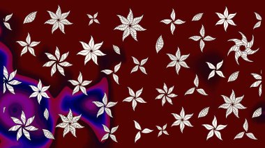 Raster illüstrasyonundaki çiçek desenli çizim. Kırmızı renklerde. Güzel kumaş deseni. Raster illüstrasyonu.