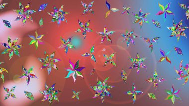 Elle çizilmiş çiçek desenli Raster çizimi. Çocuksu tasarım. Pembe arka planda. Tekstil, kumaş, ambalaj, hatıra defteri için güzel çiçek arkaplanı..