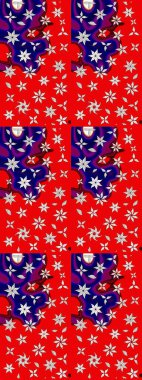 Şirin çiçek elementleri. Raster illüstrasyonu. Taslak desenli, modaya uygun kumaş deseni. Renkli Bahar Teması eskiz kalıbı. Düz Çiçek Elementleri Tasarımı.