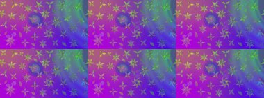 Mor renkli çiçekler. Çiçek desenli eskiz, darbeler, sıçramalar, yaz çiçekleri. Raster illüstrasyonu.