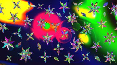 Çiçeksel çizim kalıbının yansıması. Vadinin gri renkli çiçekleri.