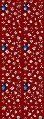 Suluboya çizim kalıbı. Çiçek izi. Suluboya tarzında kırmızı renkte çiçekler.