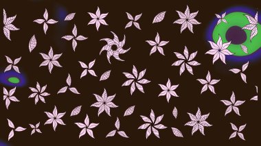 Raster. Kahverengi renkte güzel çiçekler, suluboya desenli eskiz deseni, duvar kağıdı, kart veya kumaş için fayanslı..