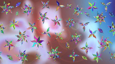 Hediye ambalaj kağıdı, tebrik kartları, posterler ve pankart tasarımı. Tarafsız renklerde çiçekler. Raster düz çiçek çizim deseni.