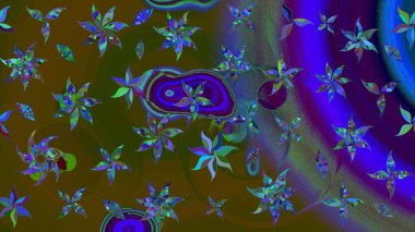 Kahverengi renkli çiçekler. Raster düz çiçek çizim deseni. Tasarım hediye paketi, tebrik kartları, posterler ve afiş tasarımı.