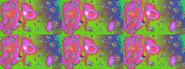 Şirin çiçekli, desenli, yeşil renkli bir eskiz deseni. Tekstil için suluboya eskiz deseni. El çizimi çiçek çizimi deseni (fayans)).