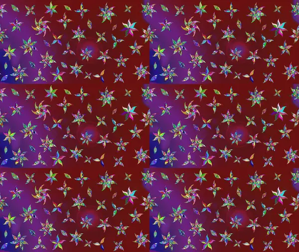 Raster stili kumaş deseni. Çiçekler suluboya çizim deseni.