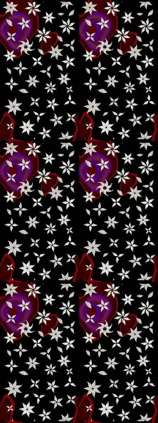 Siyah renkte zarif çiçek buketi suluboya. Raster illüstrasyonu. Renkli Bahar Teması eskiz kalıbı. Düz Çiçek Elementleri Tasarımı.