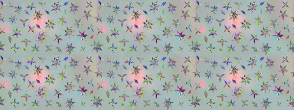 Çiçekli ipek eşarp. Retro tekstil tasarım koleksiyonu. Gri üzerine gri. 1950-1960 motifleri. El çizimi çiçek elementleri ile soyut çizim raster deseni.