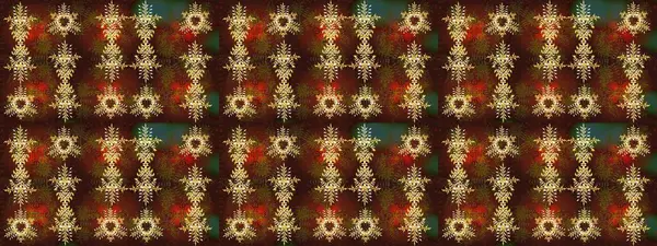 Kar taneli, kahverengi, yeşil ve kırmızı renkler. Raster Noel soyut renkli arka plan ve tatlı kar tanesi. Raster illüstrasyonu.